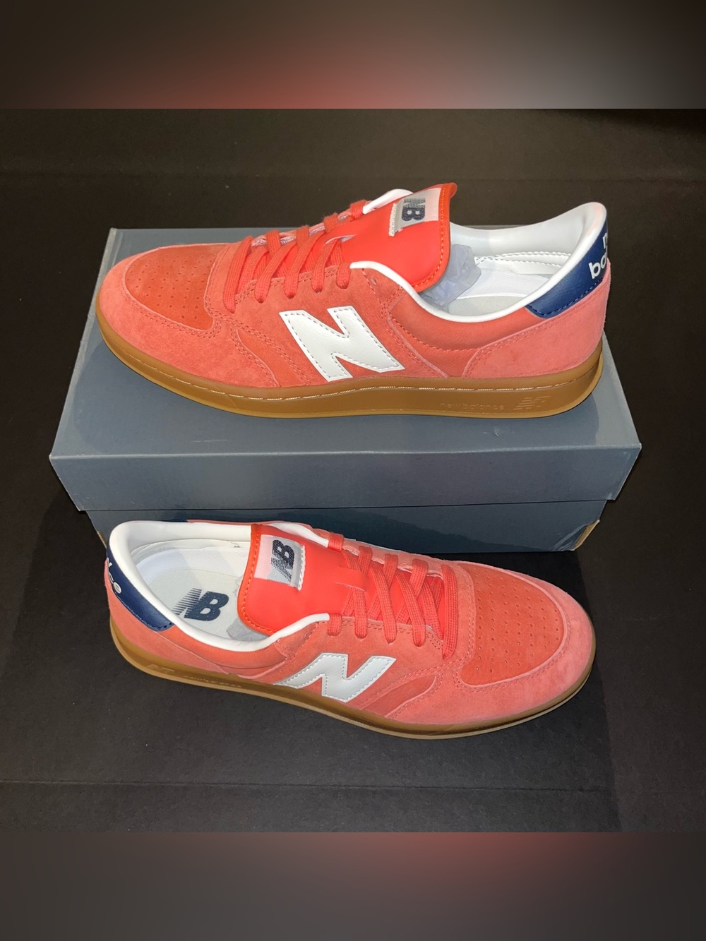 New Balance Gender Inclusive T500 Tennis Sneakers Drift Red Suede Women’s 12